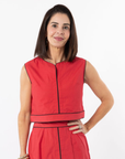 Emmy Set TOP ONLY- Red/Black