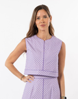 Emmy Set TOP ONLY - Purple Gingham