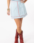 Emmy Set SKIRT ONLY - Blue Gingham/Red