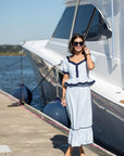 Addie Skirt - Blue Stripe