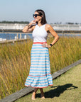 Addie Skirt - Blue Scallop