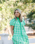 Jana Dress - Green Buffalo Check